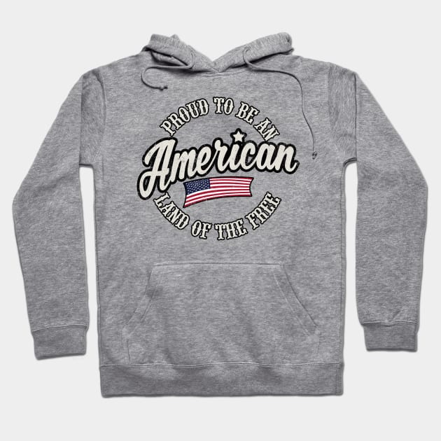 Proud To Be An American Flag Vintage Hoodie by Designkix